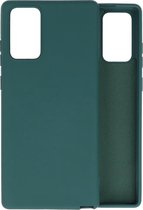 Samsung Note 20 Hoesje Fashion Backcover Telefoonhoesje Donker Groen