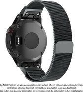 Milanees Stalen Smartwatch Bandje - Geschikt voor Garmin - 22 mm - Zwart