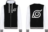 Naruto - Konohagakure Logo Varsity Mannen Hoodie - Zwart - L