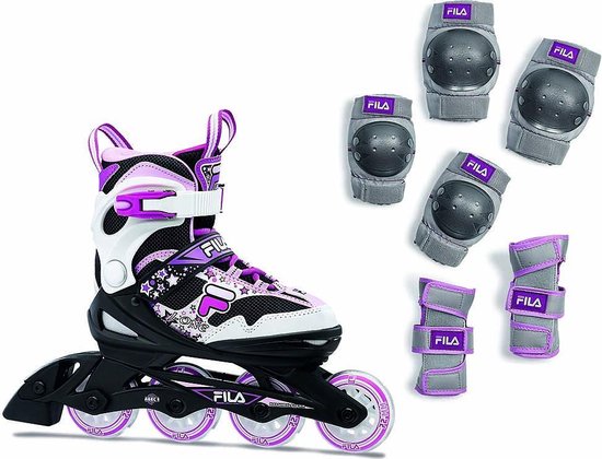 Fila - J-One - Inline skates - Maat 32-36 - Magenta - Met skatebescherming  - Verstelbaar | bol.com