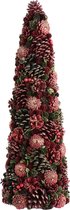 J-Line Kegel Kerstboom Dennenapp/Bes Rood/Groen Large