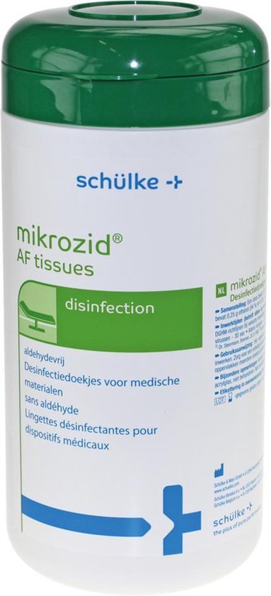Mikrozid AF Tissues 14,5x18,5cm bus 150 stuks