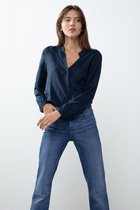 Sissy-Boy - Donkerblauwe essential blouse cupro