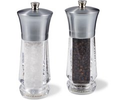 Cole & Mason Precision Exford Peper- & Zoutmolenset - 16,5cm - Nikkel/Acryl
