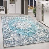 Flycarpets Burano Vintage Vloerkleed - 80x150cm - Mint groen