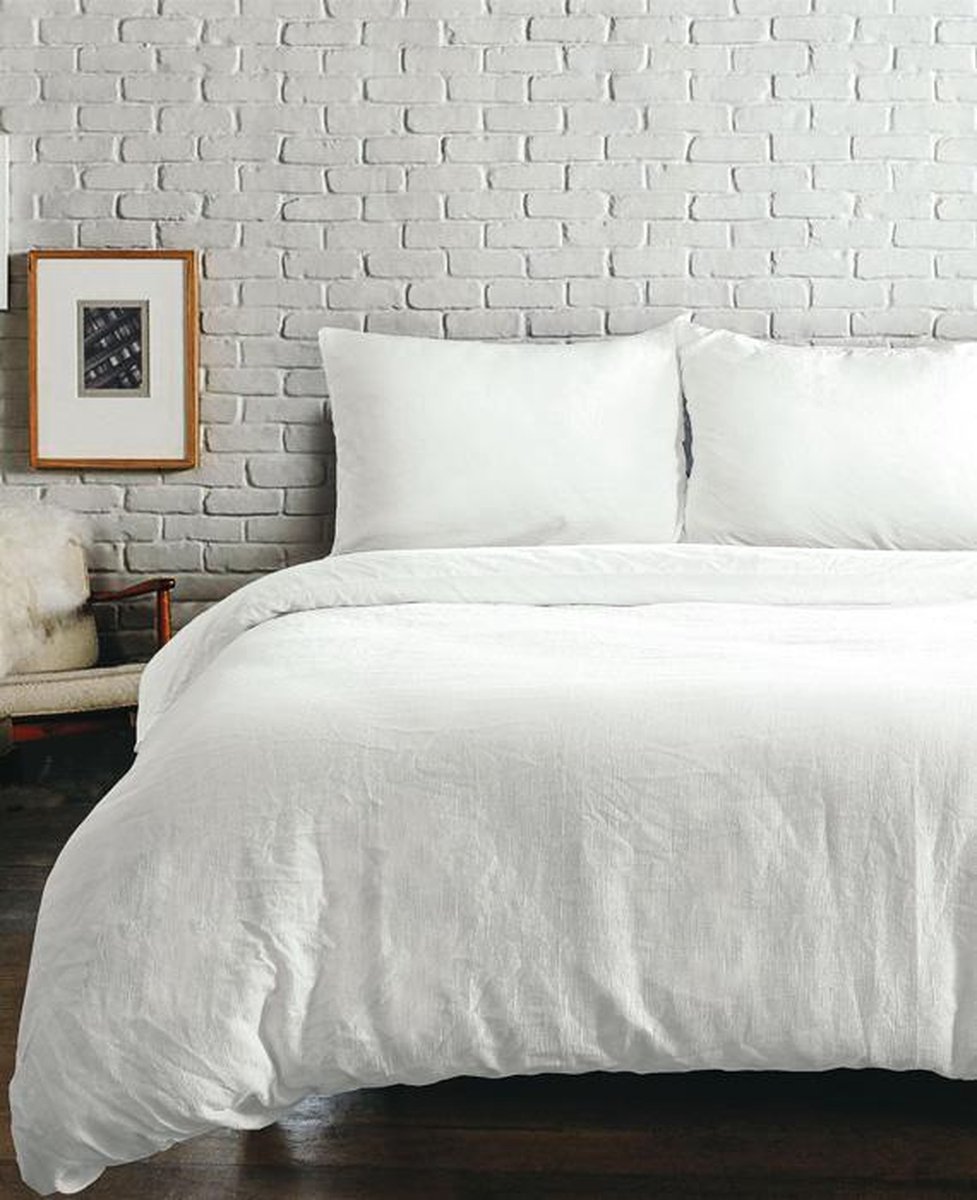 YELLOW Louise Dekbedovertrek - Tweepersoons - 200x200/220 cm - White