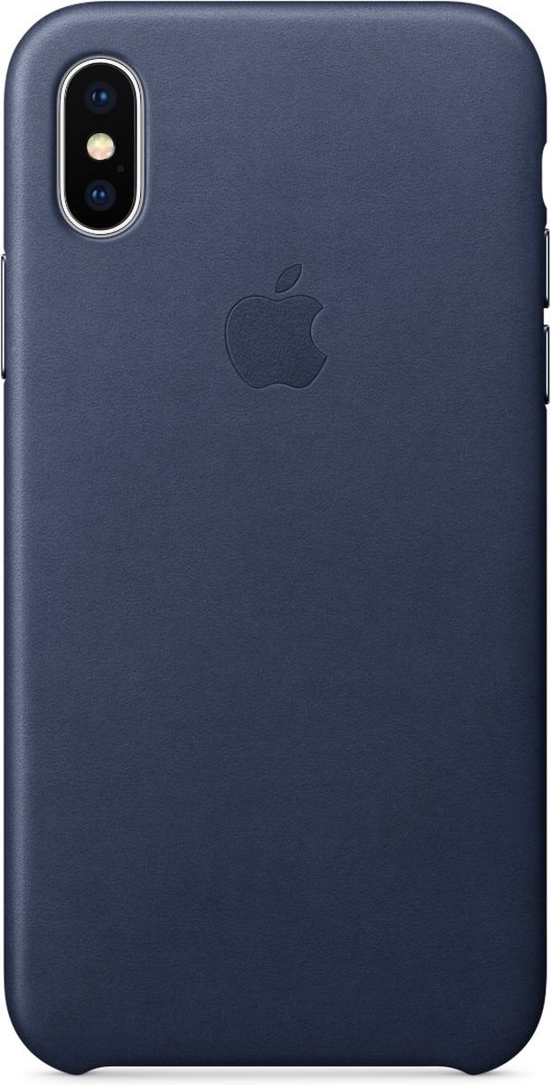 Apple Leren Hoesje voor iPhone X - Donkerblauw