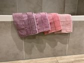 Handdoeken Set Licht Roze 50 x 90 cm (4 stuks)