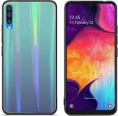 BackCover Aurora Glass - Telefoonhoesje - Hoesje voor Samsung A70 - Blauw