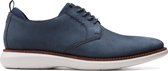 Clarks Brantin Low Heren Veterschoenen - Navy Nubuck - Maat 40