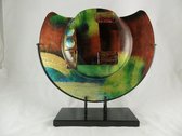 Decoratieve glazen vaas Butterfly 37cm - Fusion glas - Decoratieve glazen