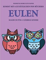 Malbuch fur 4-5 jahrige Kinder (Eulen)