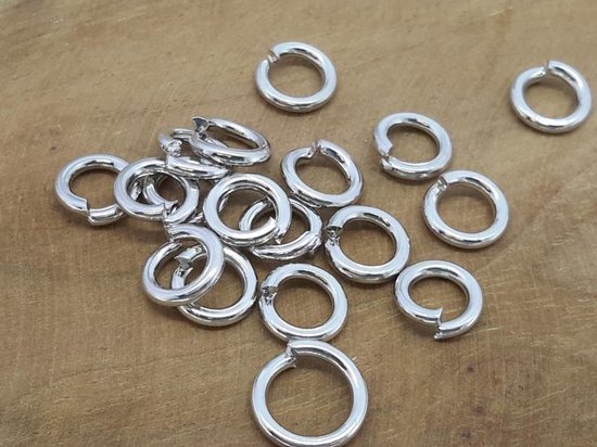 smaak bundel Toneelschrijver Rvs Open ringetje, Ø 8 , zilverkleurig, per 40 , Speciaal voor rvs sieraden  zoals voor... | bol.com