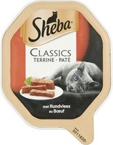 Sheba Classics Paté Kuipje - Rund - Kattenvoer - 22 x 85 g