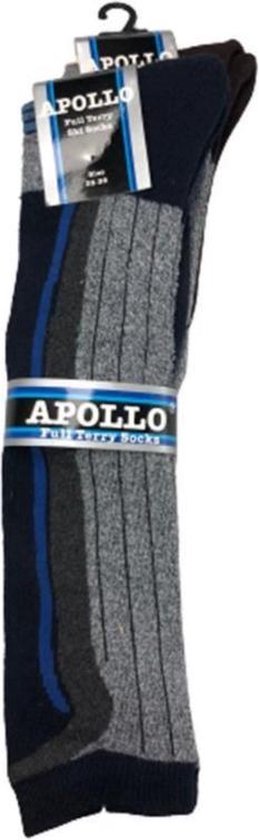 Apollo (Sports) | Chaussettes de ski enfant | Unisexe | Noir | 35/38 |  4-Pack