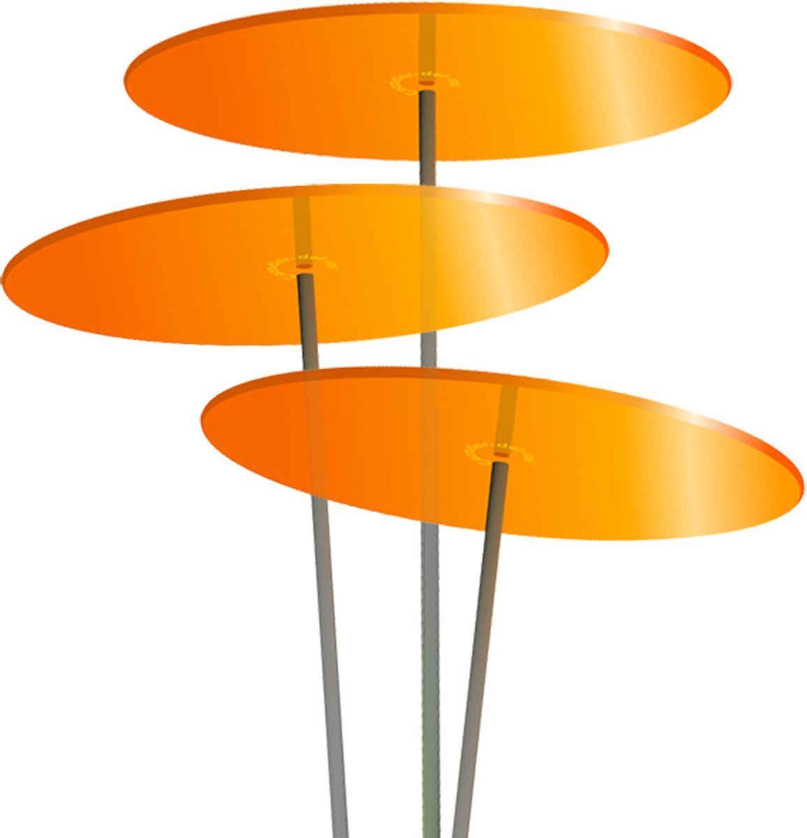 Zonnevangers Cazador Del Sol - tuin decoratie voor buiten - Oranje Ø200mm x 175cm Set3