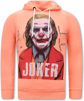 Joker Print Heren Hoodies - Orange