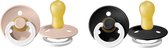 BIBS speentjes Glow in the Dark Blush en Black - Maat 6 tot 18 maanden