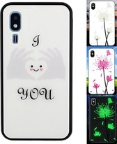 BackCover Magic Glass - Glow in the dark hoesje - Telefoonhoesje voor Samsung A2 Core - Hartjes