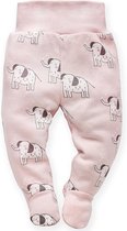 Pinokio - Babykleding - Happy Lama - Broekje met voetjes - Maat 68 - Roze