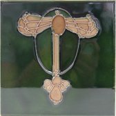klassieke Keramische tegels - Art Nouveau tegel Libelle - Set van 10