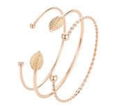 Armband set van 3 | goud gekleurd