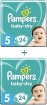 Pampers Baby-Dry - Maat 5 (11-16kg) - 48 Luiers (2x24)