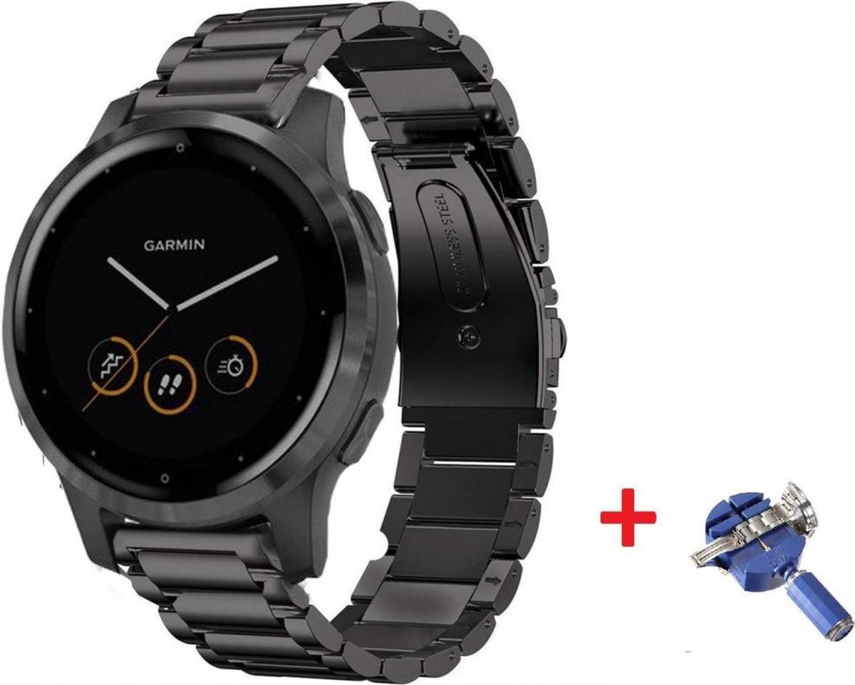 Luxe Metalen Armband Voor Garmin Vivoactive 4S Horloge Bandje