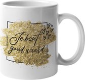 Mug à paillettes d'or Vous valez un cadeau de tasse d'anniversaire en or