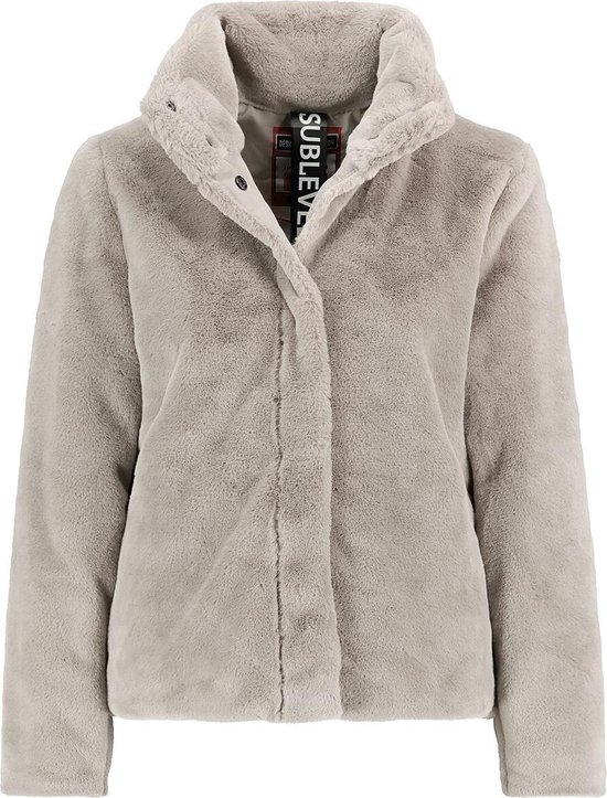Sublevel Fake Fur Jacket Beige | bol.com