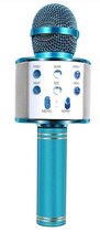Karaoke Microfoon - Draadloos - Bluetooth Verbinding - Blauw