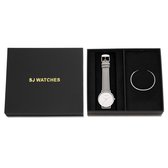 SJ WATCHES Geschenkset OMAN Horloge 36mm + Armbandje - Gift set - Geschenkset voor vrouwen - Grijze dames horloge geschenkset