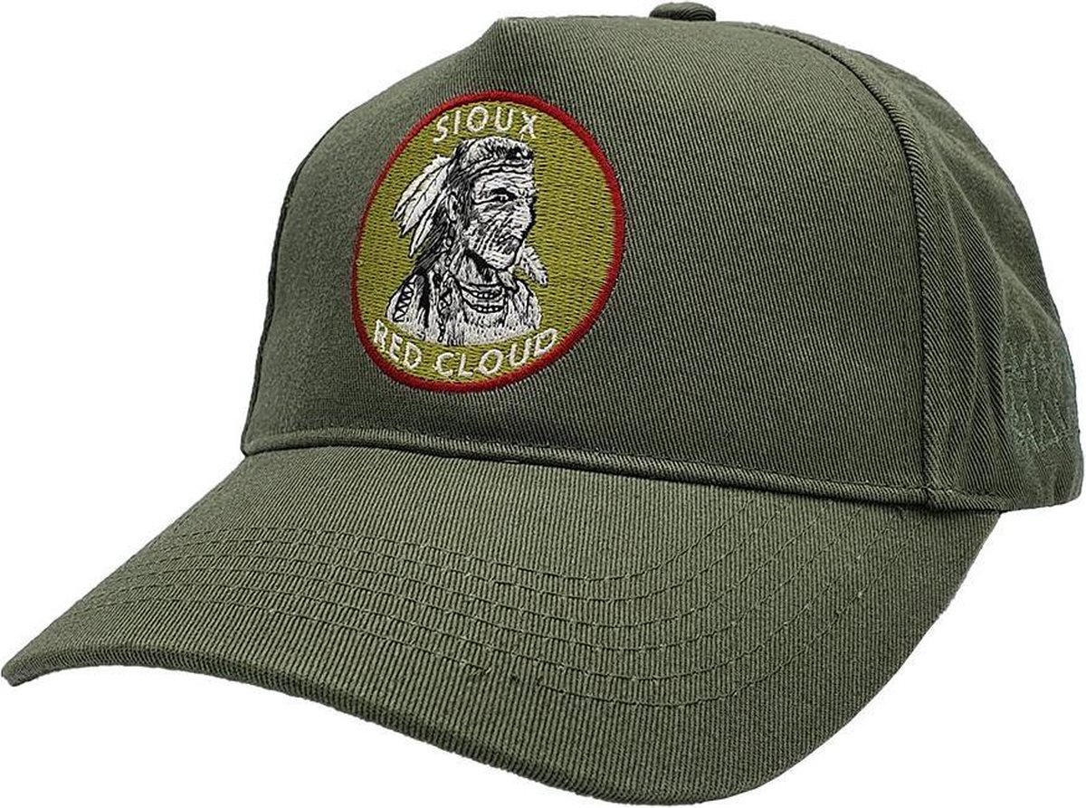 Lauren Rose Pet Indian First Nations Olive Snapback cap