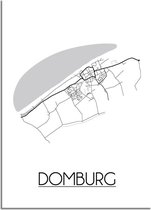 Domburg Plattegrond poster A3 poster (29,7 x 42 cm) - DesignClaud