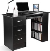 Charlie's Home - Bureau - Computertafel - Toetsenbord - Opbergruimte - Kasten 109 x 49 x 75 cm