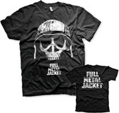 Full Metal Jacket Heren Tshirt -XL- Skull Zwart