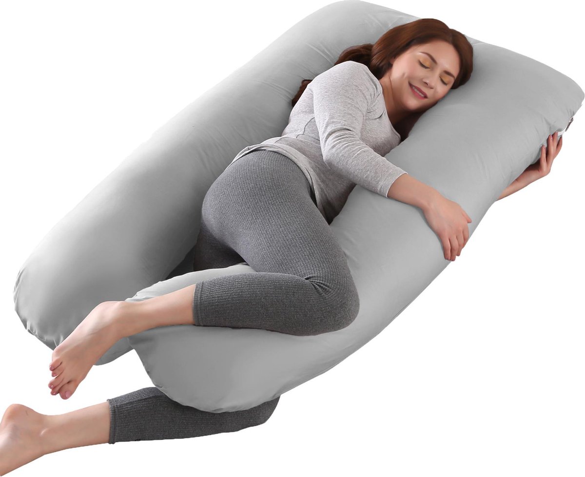 Litollo® Zwangerschapskussen XXL - Voedingskussen - Lichaamskussen - Body pillow - 280cm - Afneembar