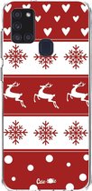 Casetastic Samsung Galaxy A21s (2020) Hoesje - Softcover Hoesje met Design - Christmas Sweater Print