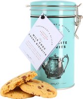 Cartwright & Butler Cadeautip: Vintage Koekblik gevuld met Chocolate Chip Koekjes - turquoise