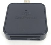 Micro-USB Cardreader SD kaart Zwart - Mico SD kaart geheugenkaartlezer - Klein Compact Formaat - Met Extra Micro USB aansluiting -Leest en schrijft SD Kaart en/of Micro SD (Hoge Capaciteit)