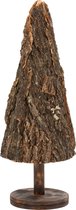 J-Line Kerstboom Schors Paulownia Hout Bruin Medium