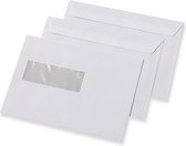 Enveloppe - Bank envelop C5 met venster links hechtstrip per 500 stuks