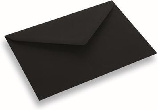 Enveloppe papier couleur A6 / C6 Zwart