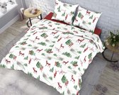 Housse de couette Noel Lapland 100% coton Flanelle 1 personne - 140x200 /  220 cm + 1... | bol