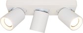 Plafondlamp Megano 3L Wit - 3x GU10 LED 4,8W 2700K 355lm - IP20 - Dimbaar > spots verlichting led wit | opbouwspot led wit | plafondlamp wit | spotje led wit | led lamp wit