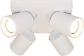 Plafondlamp Megano 4L Wit - 4x GU10 LED 4,8W 2700K 355lm - IP20 - Dimbaar > spots verlichting led wit | opbouwspot led wit | plafondlamp wit | spotje led wit | led lamp wit