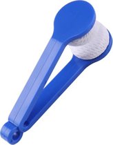 1 Stuk - Brillenpoetser - Blauw - Sleutelhanger Zonnebril Reiniger - Microvezel Brillendoekjes