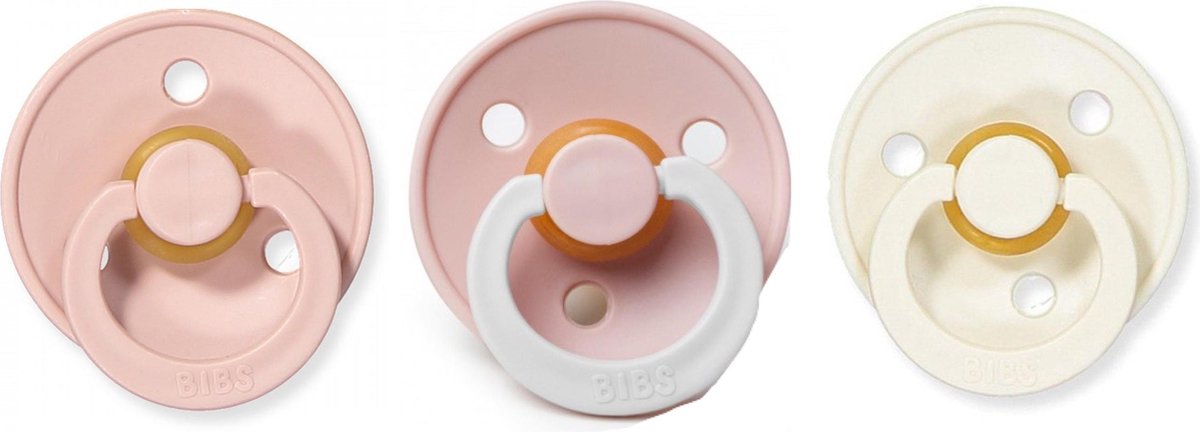 Bibs fopspenen 0-6 maanden 3 stuks (Blush, Blush Glow in the dark, Ivory) Maat 1 fopspeen Bibs fopspenen 0-6 maanden 3 stuks (Blush, Blush Glow in the dark, Ivory) Maat 1 fopspeen