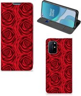Mobiel Bookcase OnePlus 8T Smart Cover Red Roses