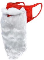 Kerst mondmasker - outfit - kostuum - mondkapje met baard